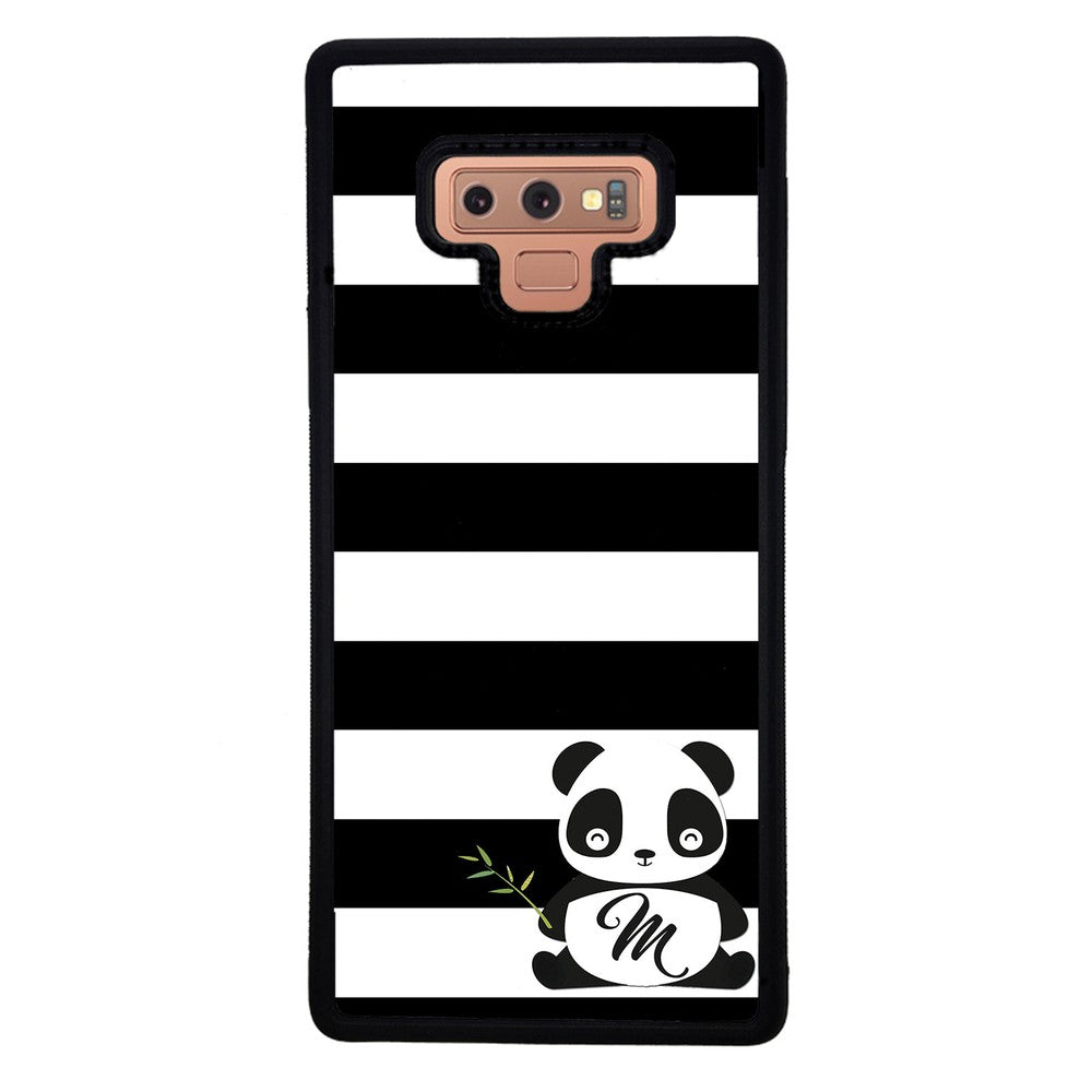 Panda Black and White Bars Initial | Samsung Phone Case