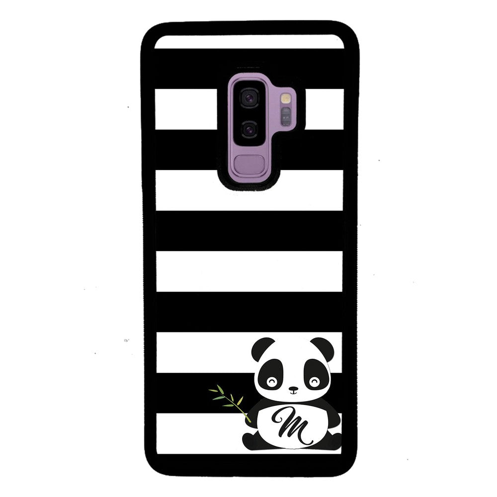 Panda Black and White Bars Initial | Samsung Phone Case
