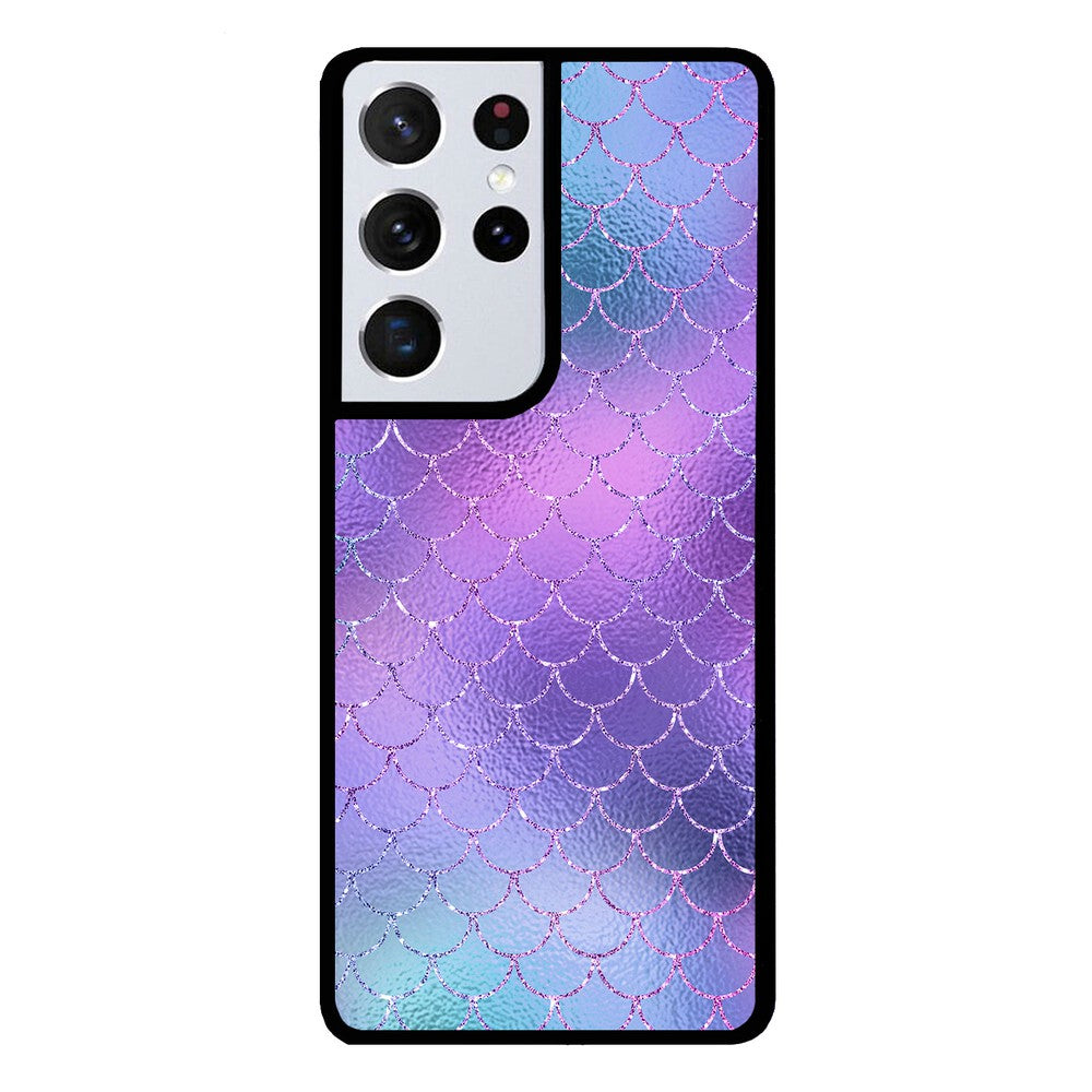 Purple Glitter Pastel Mermaid Scales | Samsung Phone Case