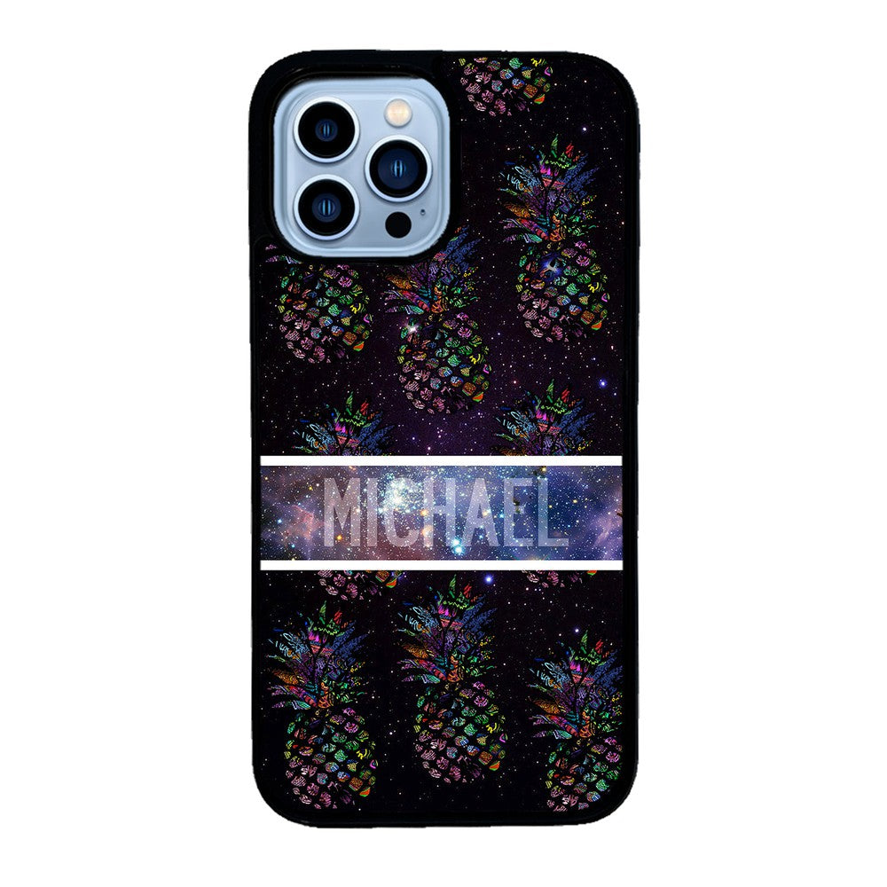 Pineapple Space Colors Personalized | Apple iPhone Case