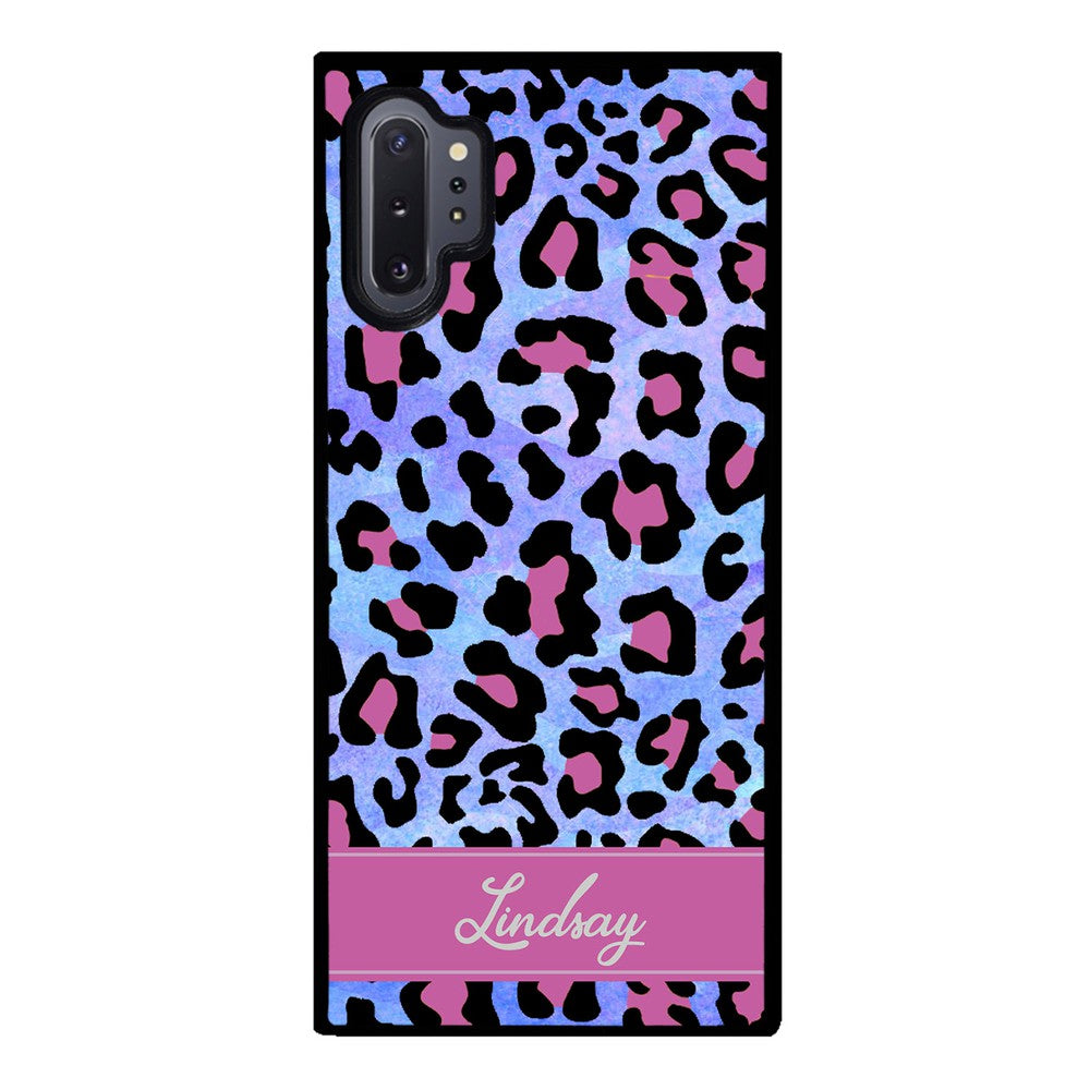 Pink and Blue Leopard Skin Personalized | Samsung Phone Case