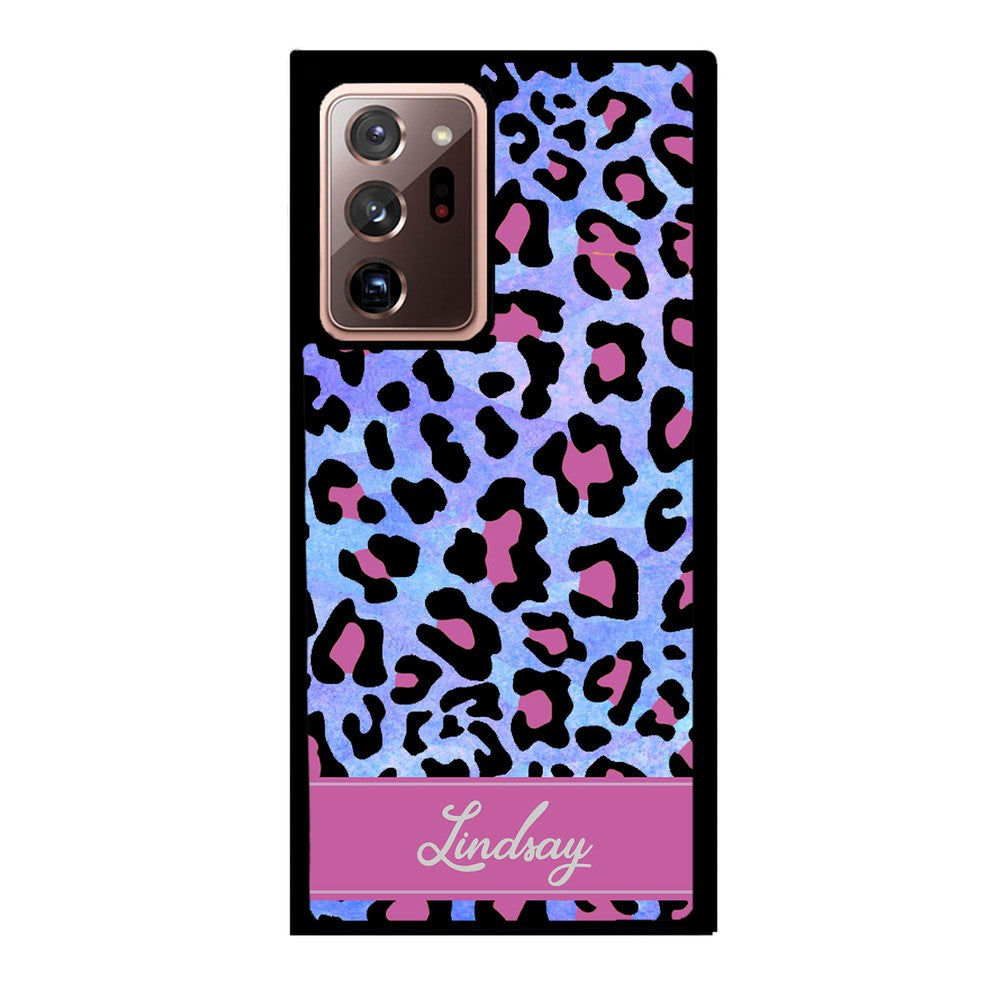 Pink and Blue Leopard Skin Personalized | Samsung Phone Case