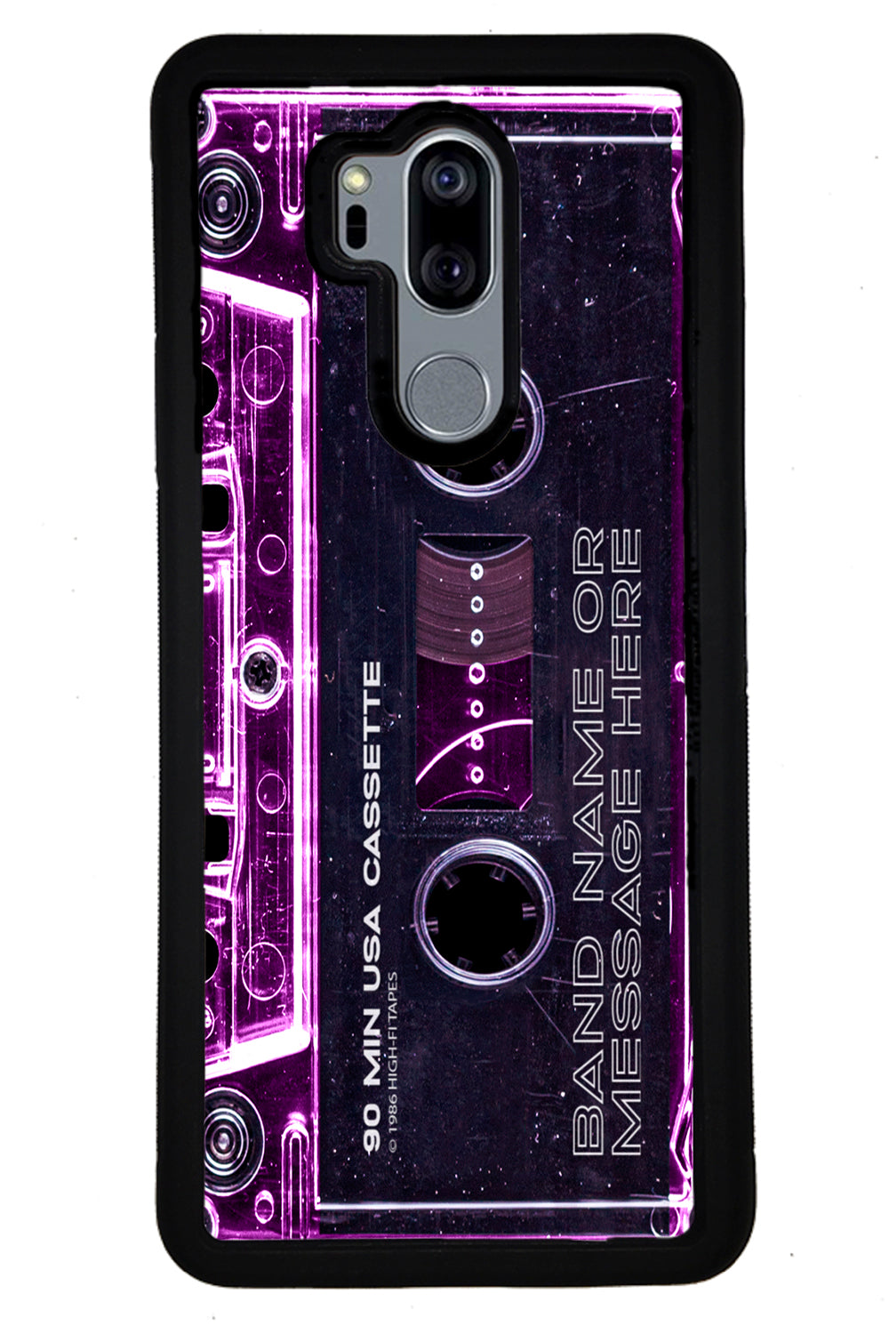 Pink Clear Black 80s Cassette Tape Personalized | LG Phone Case