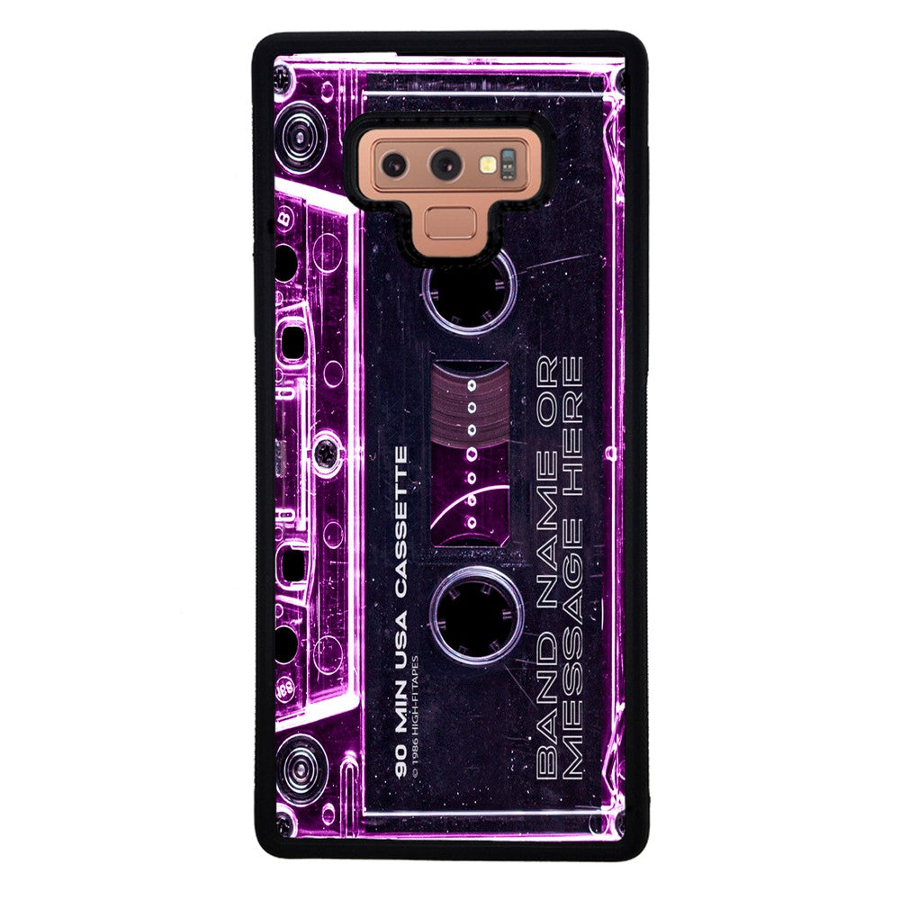 Pink Clear Black 80s Cassette Tape Personalized | Samsung Phone Case