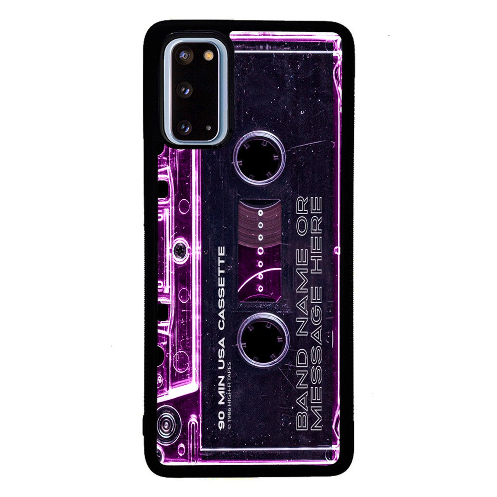 Pink Clear Black 80s Cassette Tape Personalized | Samsung Phone Case