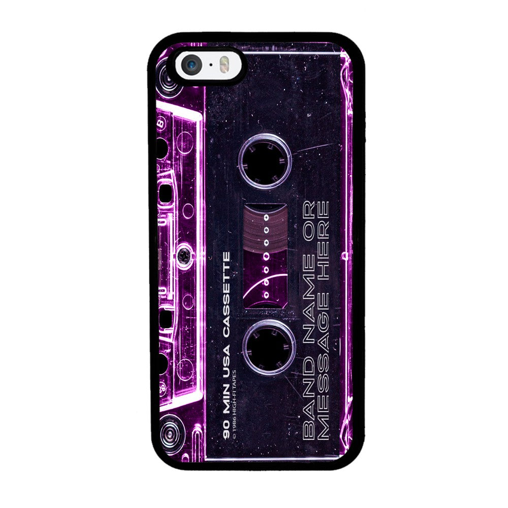 Pink Clear Black 80s Cassette Tape Personalized | Apple iPhone Case