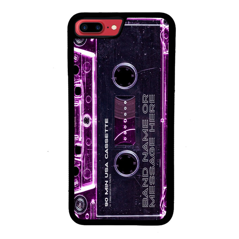 Pink Clear Black 80s Cassette Tape Personalized | Apple iPhone Case