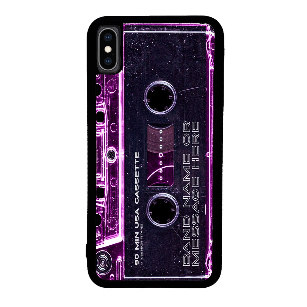 Pink Clear Black 80s Cassette Tape Personalized | Apple iPhone Case