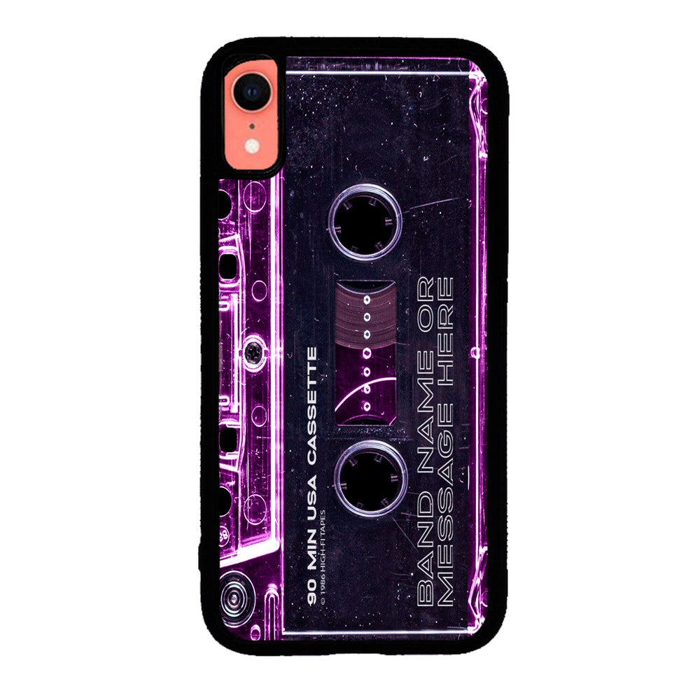 Pink Clear Black 80s Cassette Tape Personalized | Apple iPhone Case