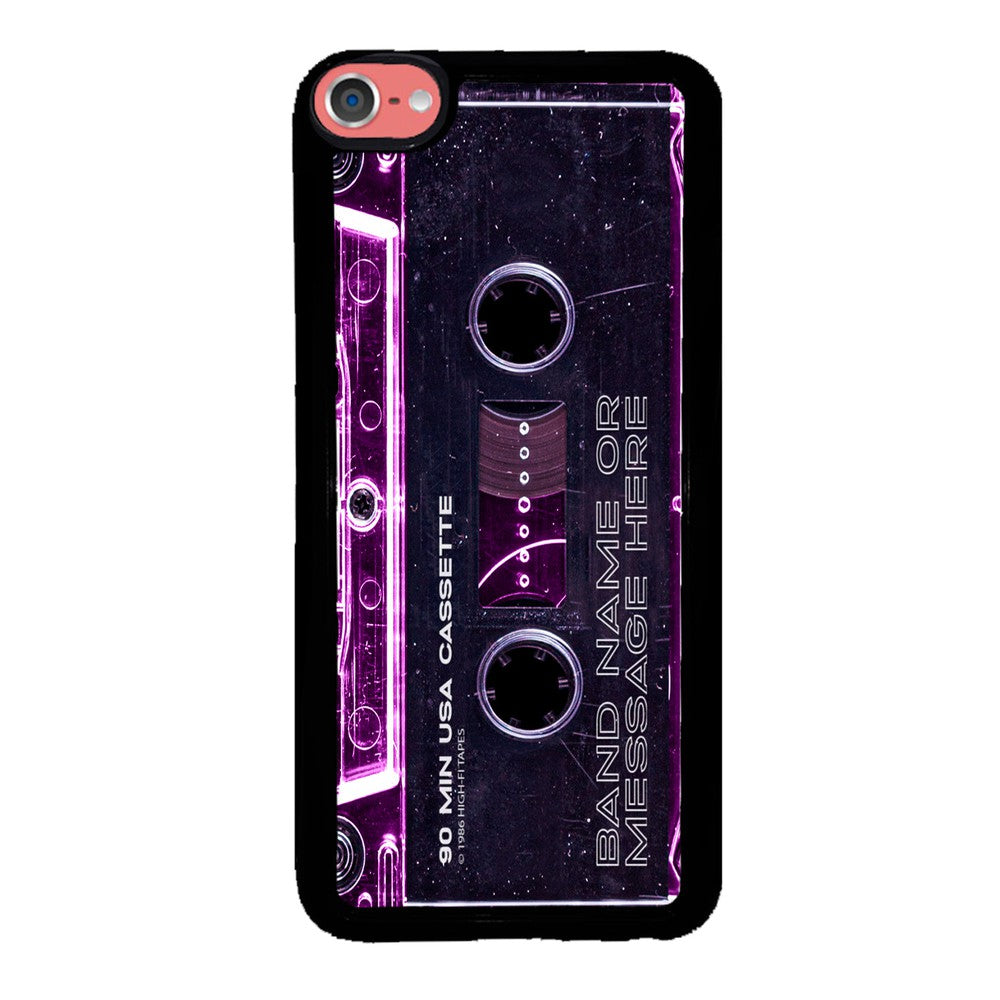 Pink Clear Black 80s Cassette Tape Personalized | Apple iPhone Case