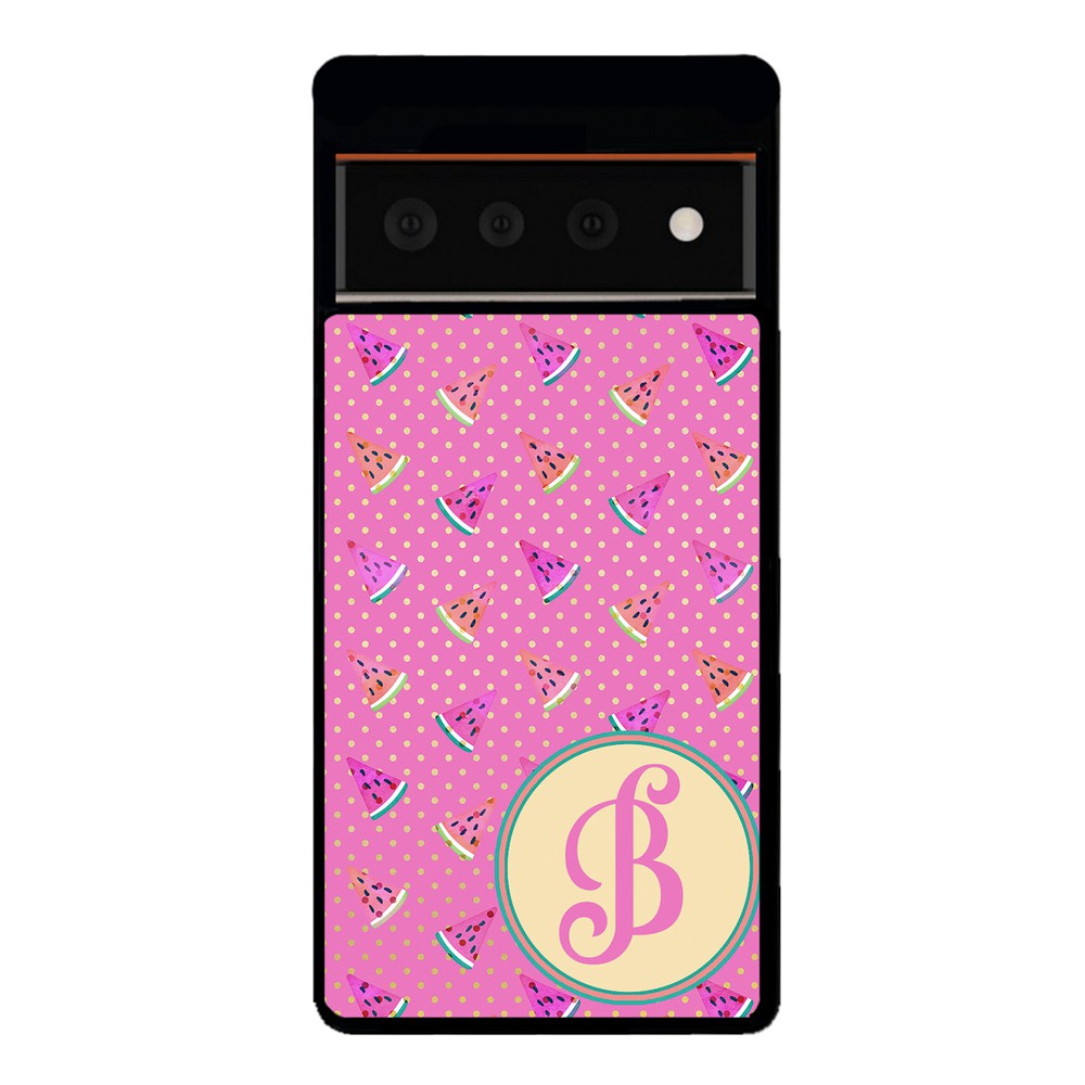 Pink Watermelon Initial | Google Phone Case