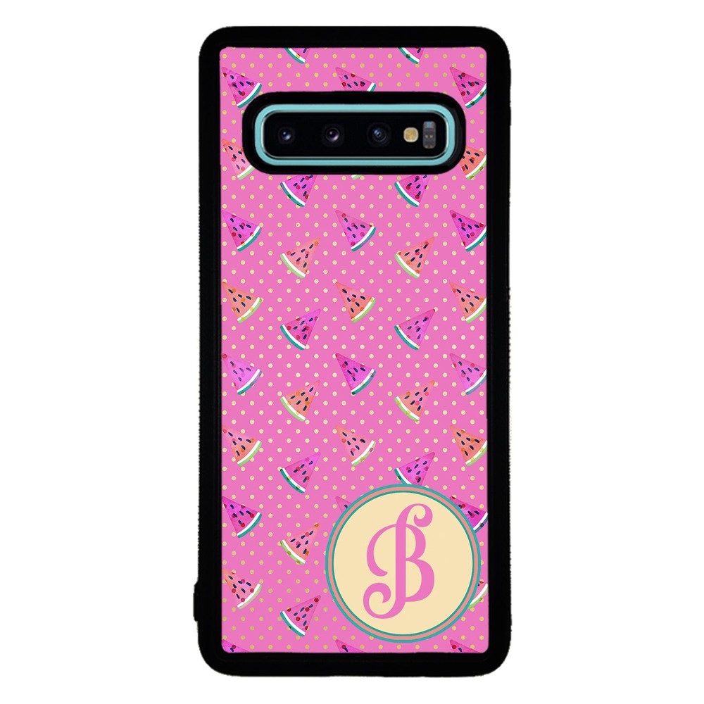 Pink Watermelon Initial | Samsung Phone Case