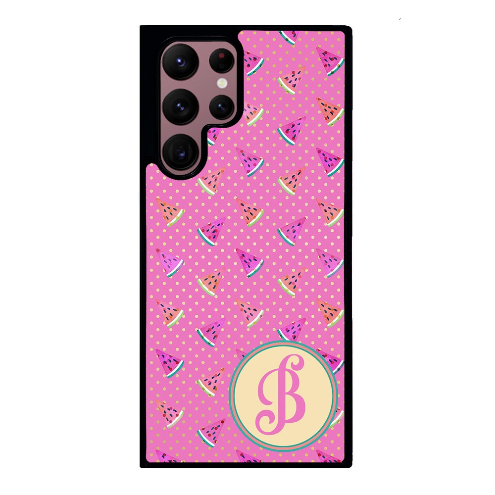 Pink Watermelon Initial | Samsung Phone Case