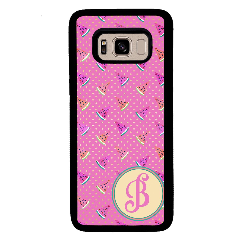Pink Watermelon Initial | Samsung Phone Case