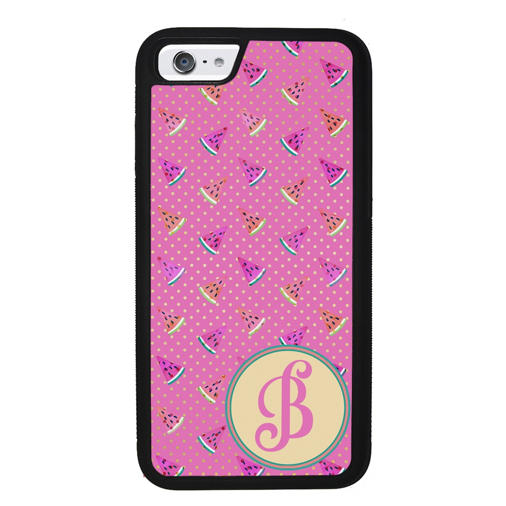 Pink Watermelon Initial | Apple iPhone Case