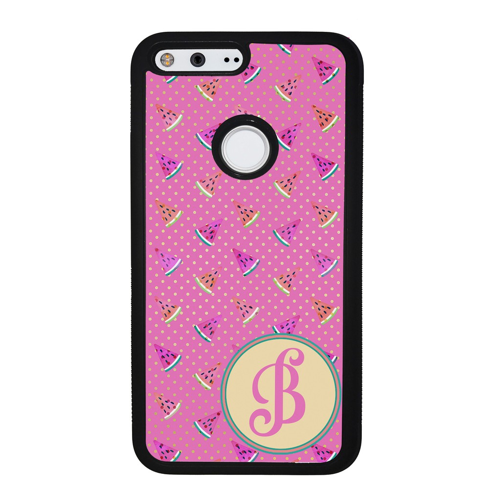 Pink Watermelon Initial | Google Phone Case