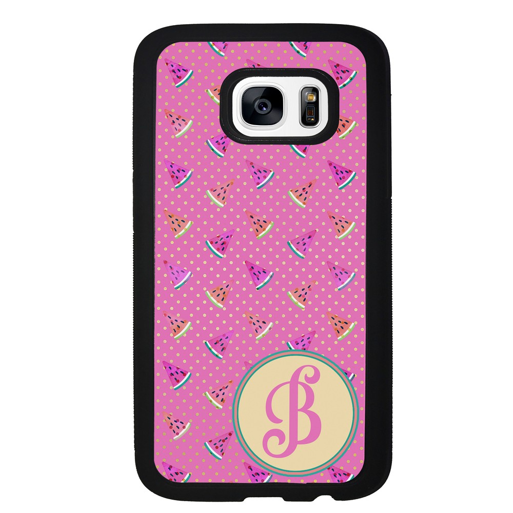 Pink Watermelon Initial | Samsung Phone Case