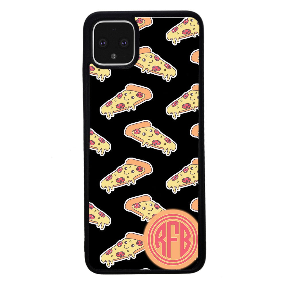 Smiley Face Pizza Monogram | Google Phone Case
