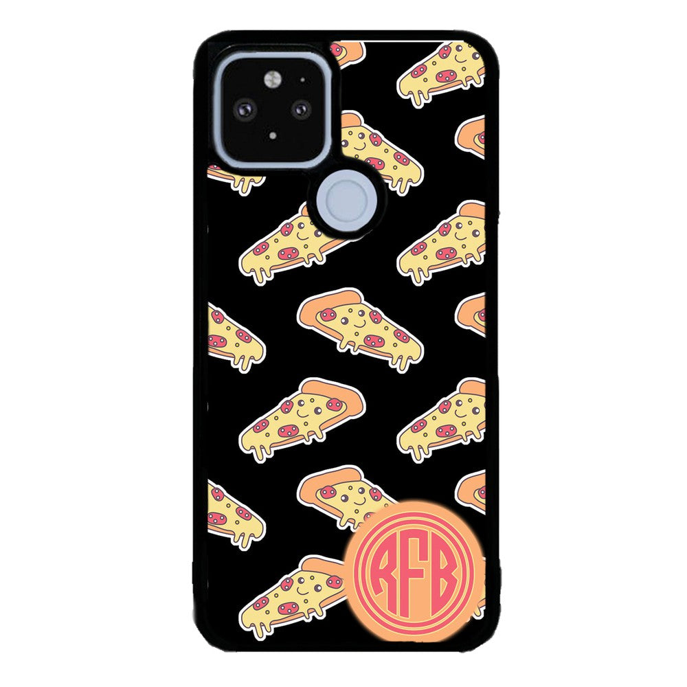 Smiley Face Pizza Monogram | Google Phone Case