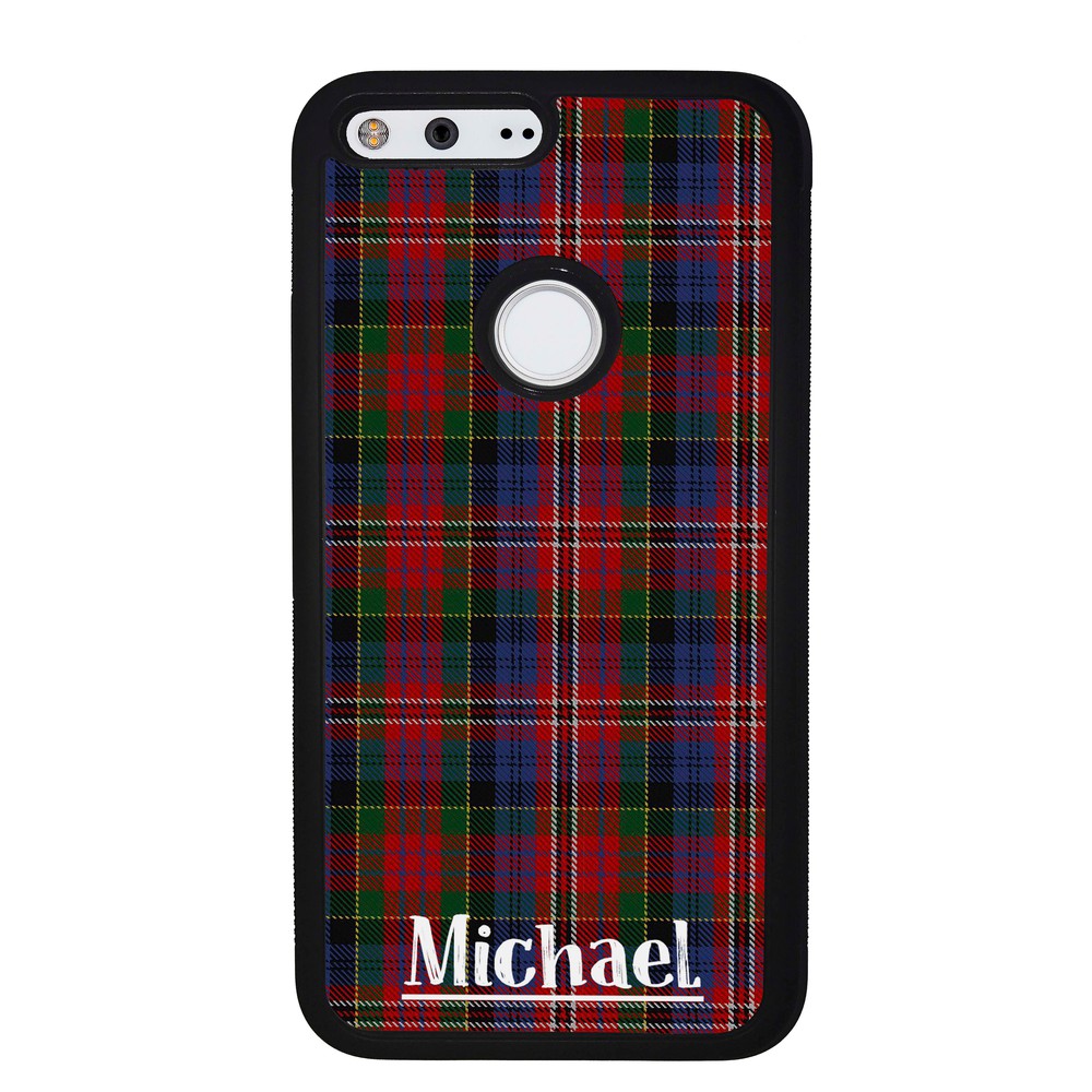 Plaid Tartan Sweater Green Blue and Red Personalized | Google Phone Case