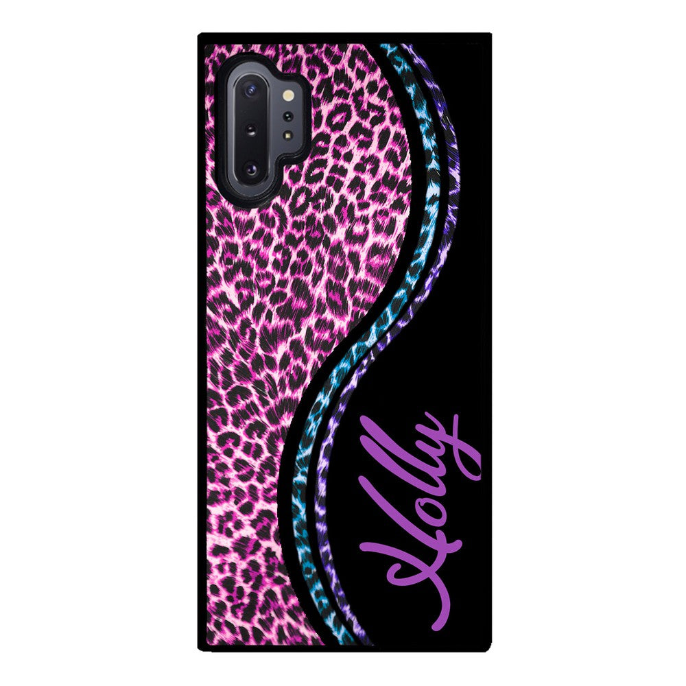 Colorful Leopard Curvy Personalized | Samsung Phone Case
