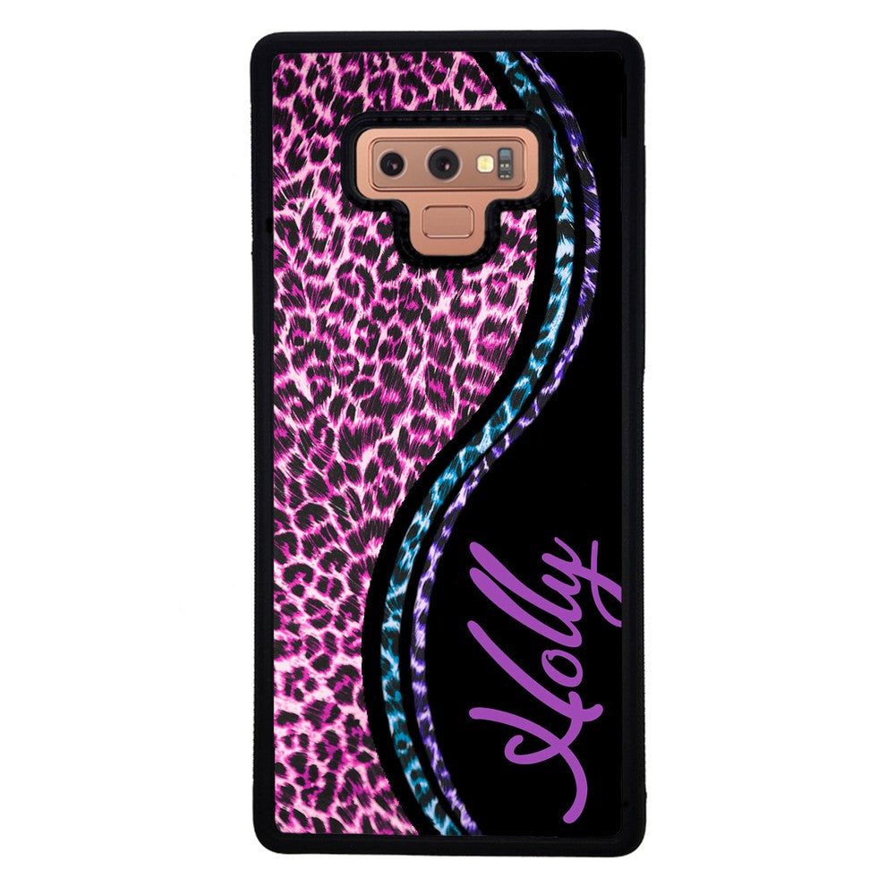 Colorful Leopard Curvy Personalized | Samsung Phone Case