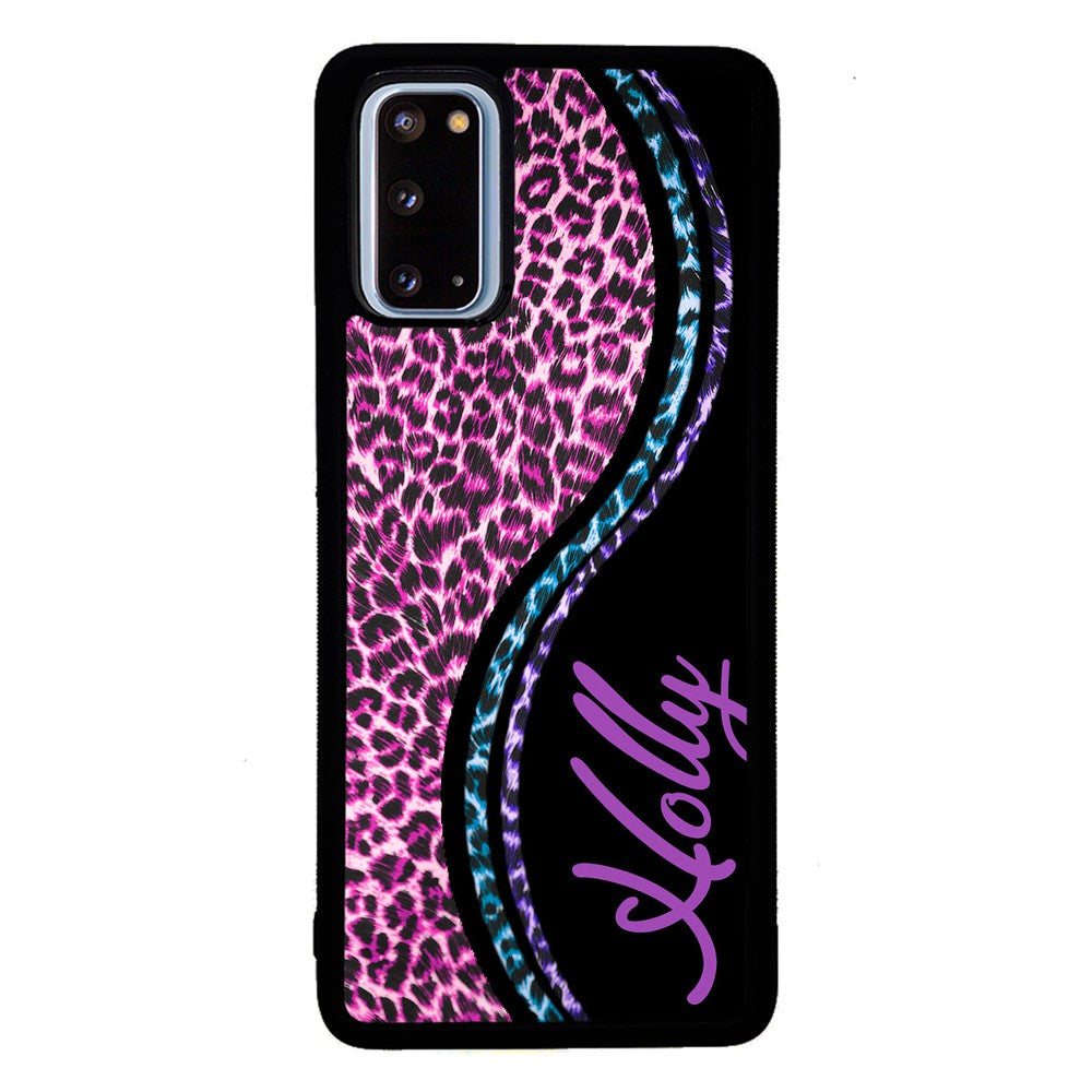 Colorful Leopard Curvy Personalized | Samsung Phone Case