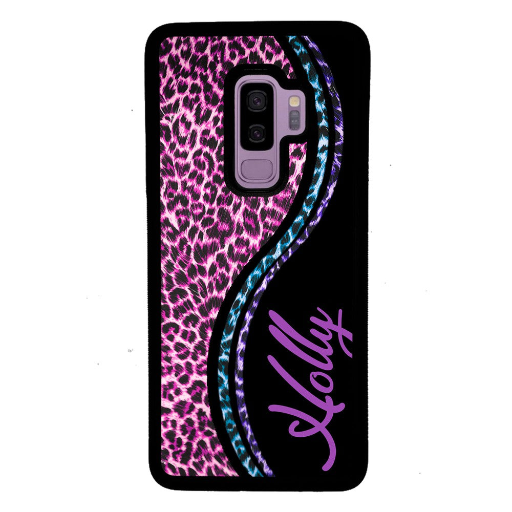 Colorful Leopard Curvy Personalized | Samsung Phone Case
