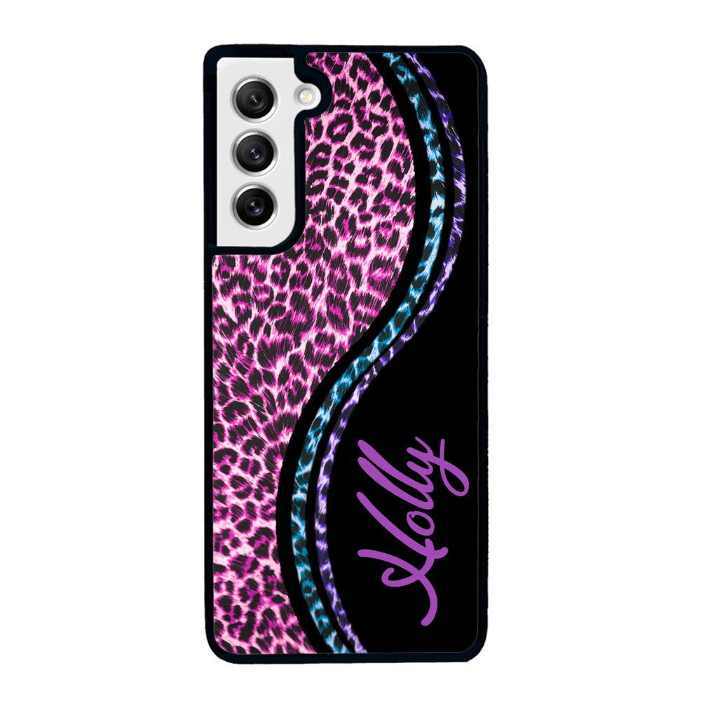 Colorful Leopard Curvy Personalized Samsung Phone Case