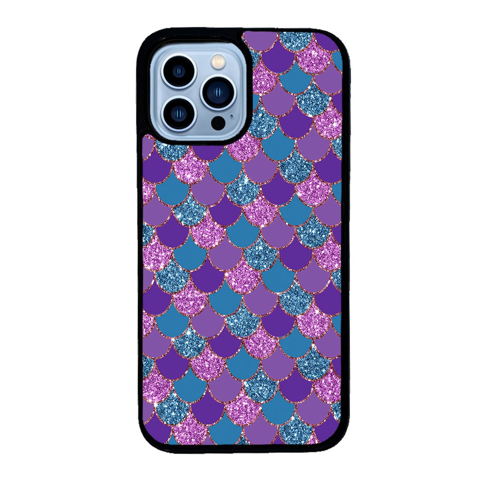 Purple Teal Gold Mermaid Scales | Apple iPhone Case