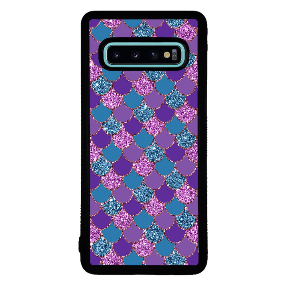 Purple Teal Gold Mermaid Scales | Samsung Phone Case