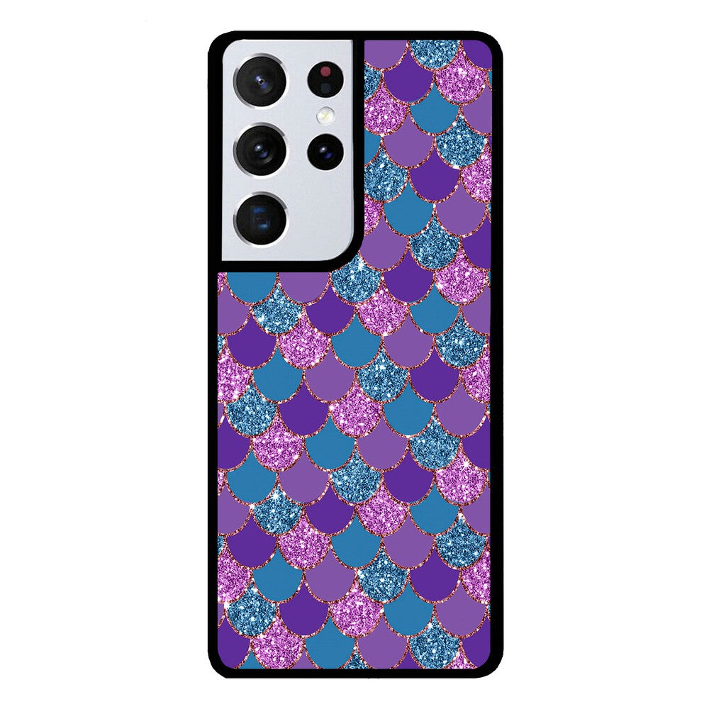 Purple Teal Gold Mermaid Scales | Samsung Phone Case