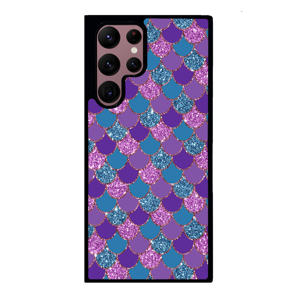 Purple Teal Gold Mermaid Scales | Samsung Phone Case