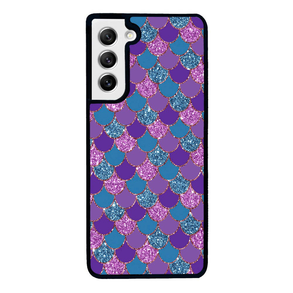 Purple Teal Gold Mermaid Scales | Samsung Phone Case