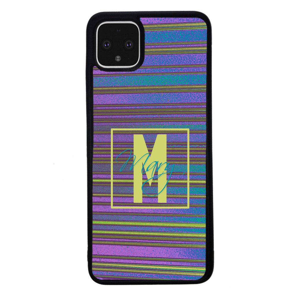 Purple & Blue Stripe 90s Personalized | Google Phone Case