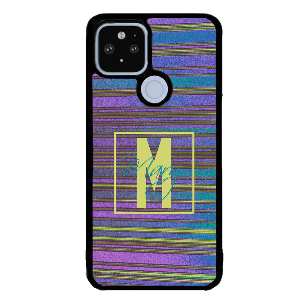Purple & Blue Stripe 90s Personalized | Google Phone Case