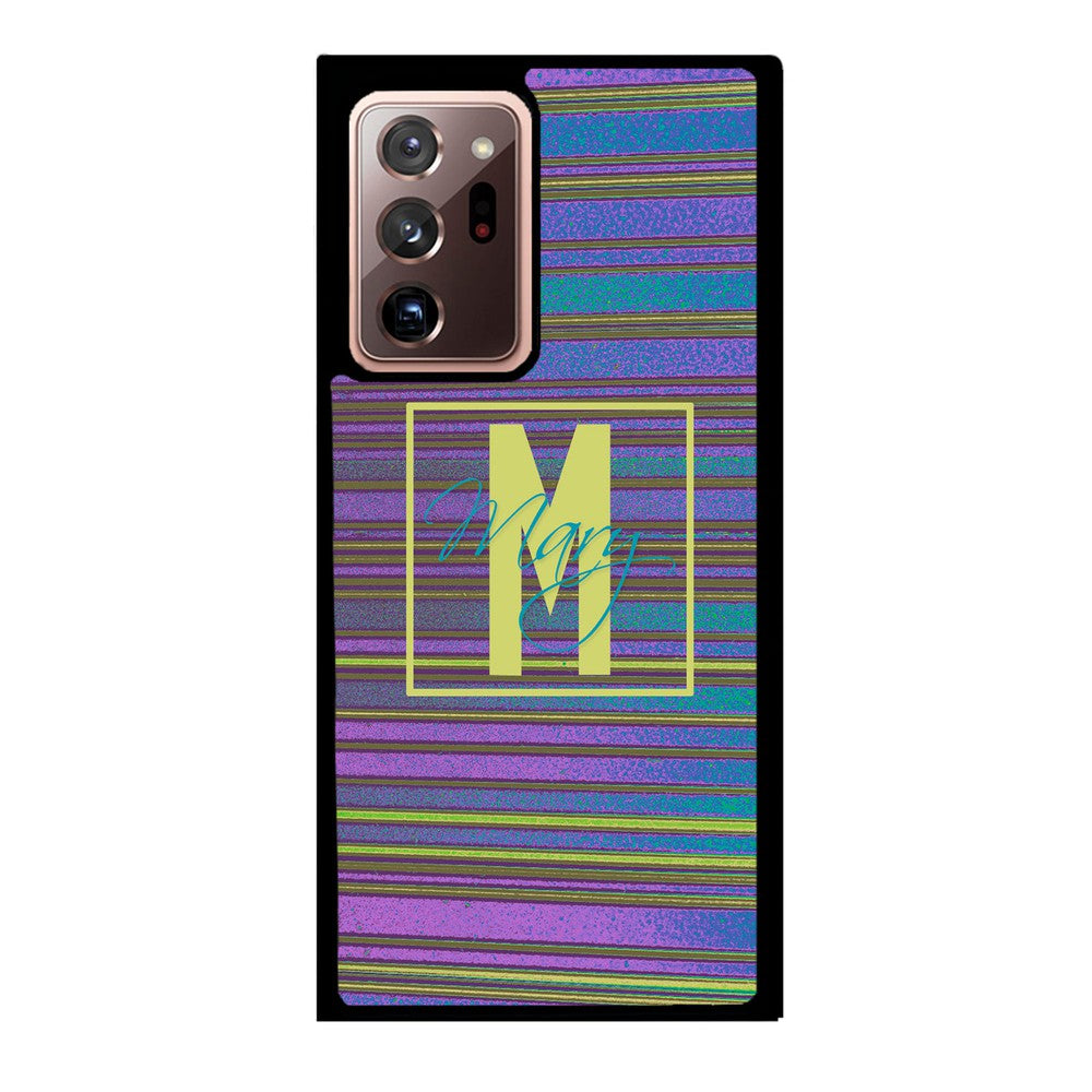 Purple & Blue Stripe 90s Personalized | Samsung Phone Case