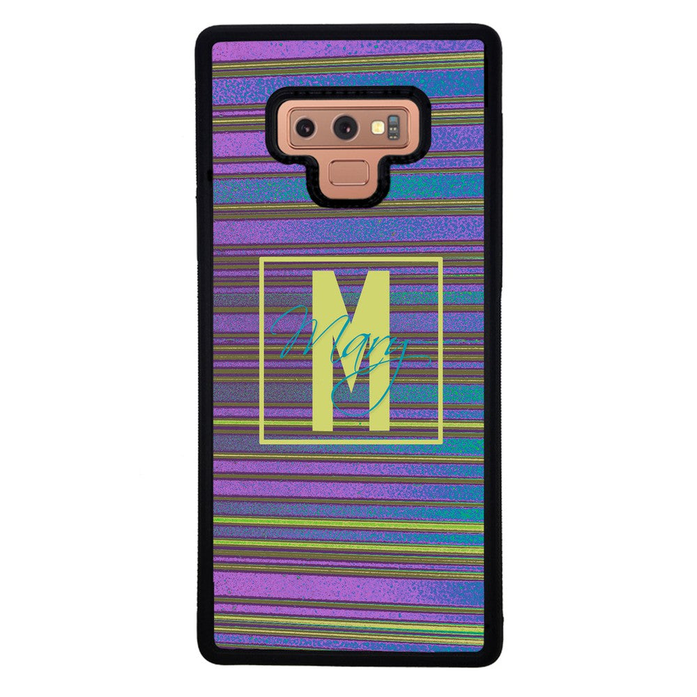 Purple & Blue Stripe 90s Personalized | Samsung Phone Case