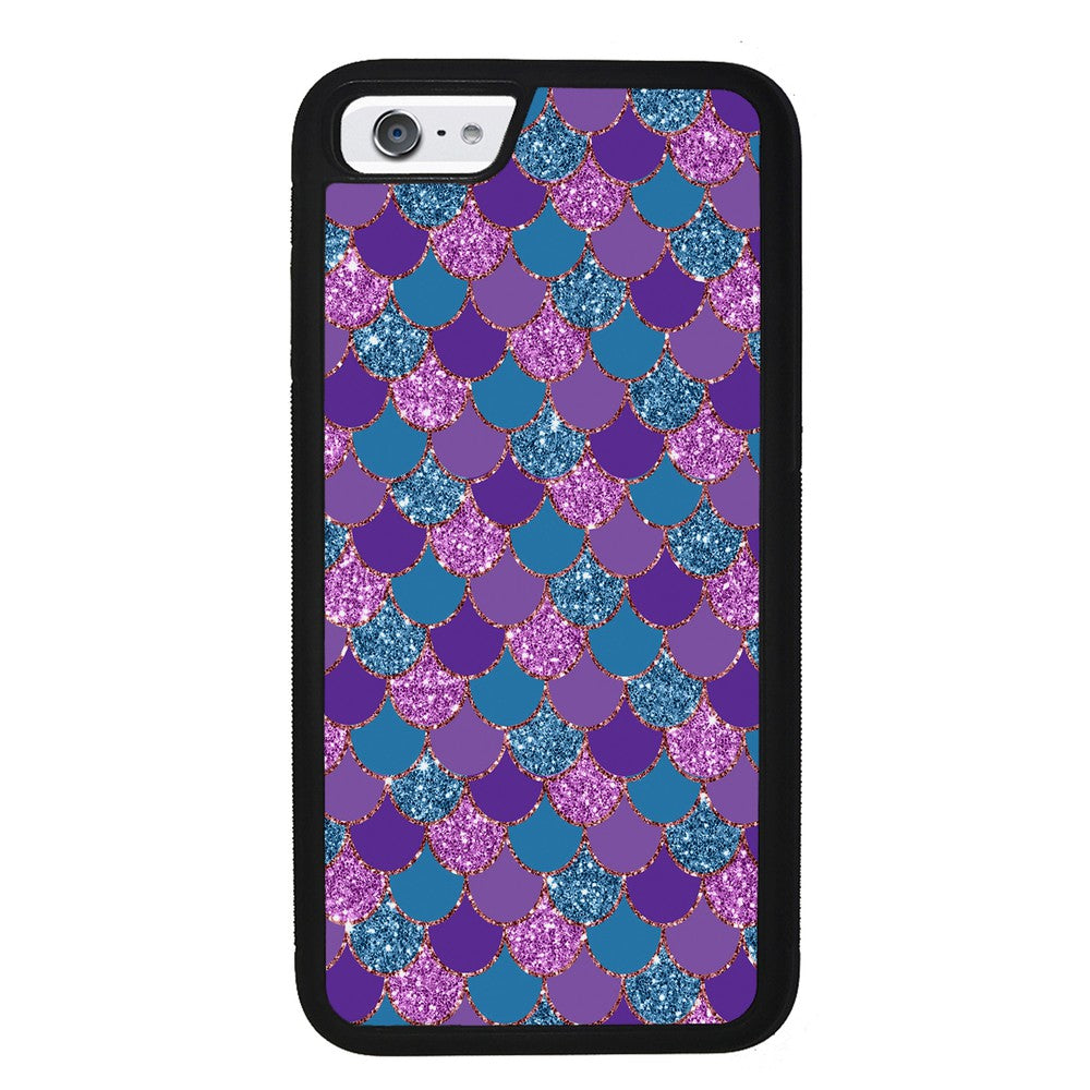 Purple Teal Gold Mermaid Scales | Apple iPhone Case