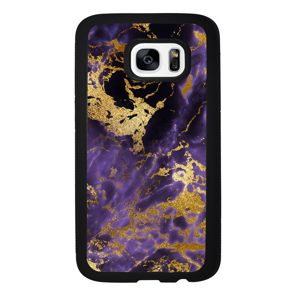 Purple and Gold Foil Marble | Samsung Phone Case