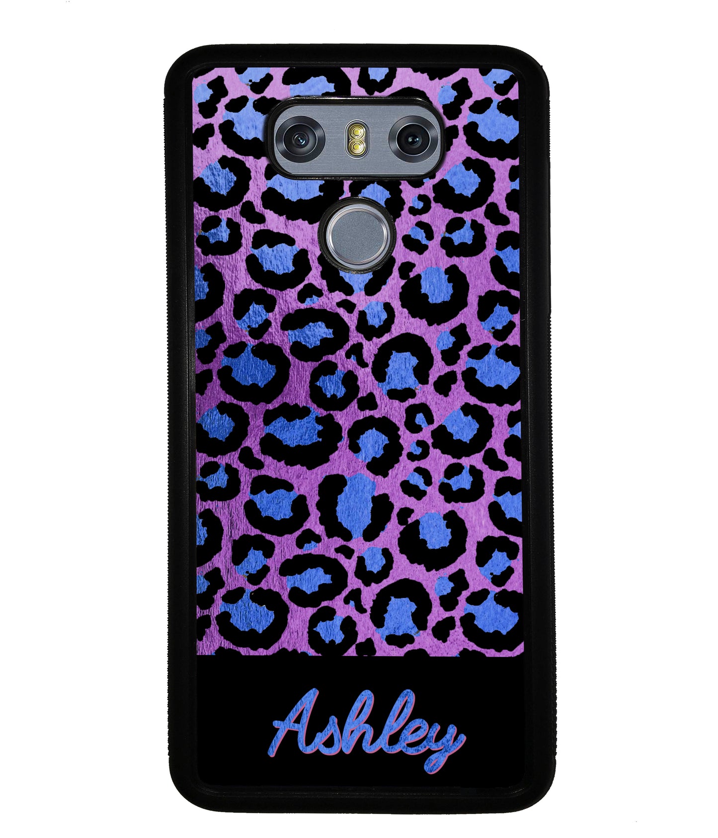 Leopard Skin Purple and Blue Gold Foil Personalized | LG Phone Case