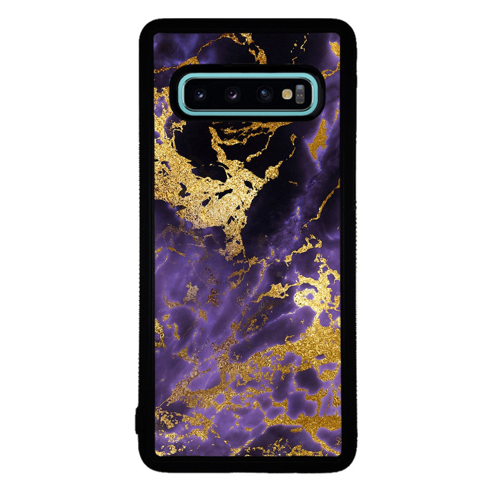 Purple and Gold Foil Marble | Samsung Phone Case