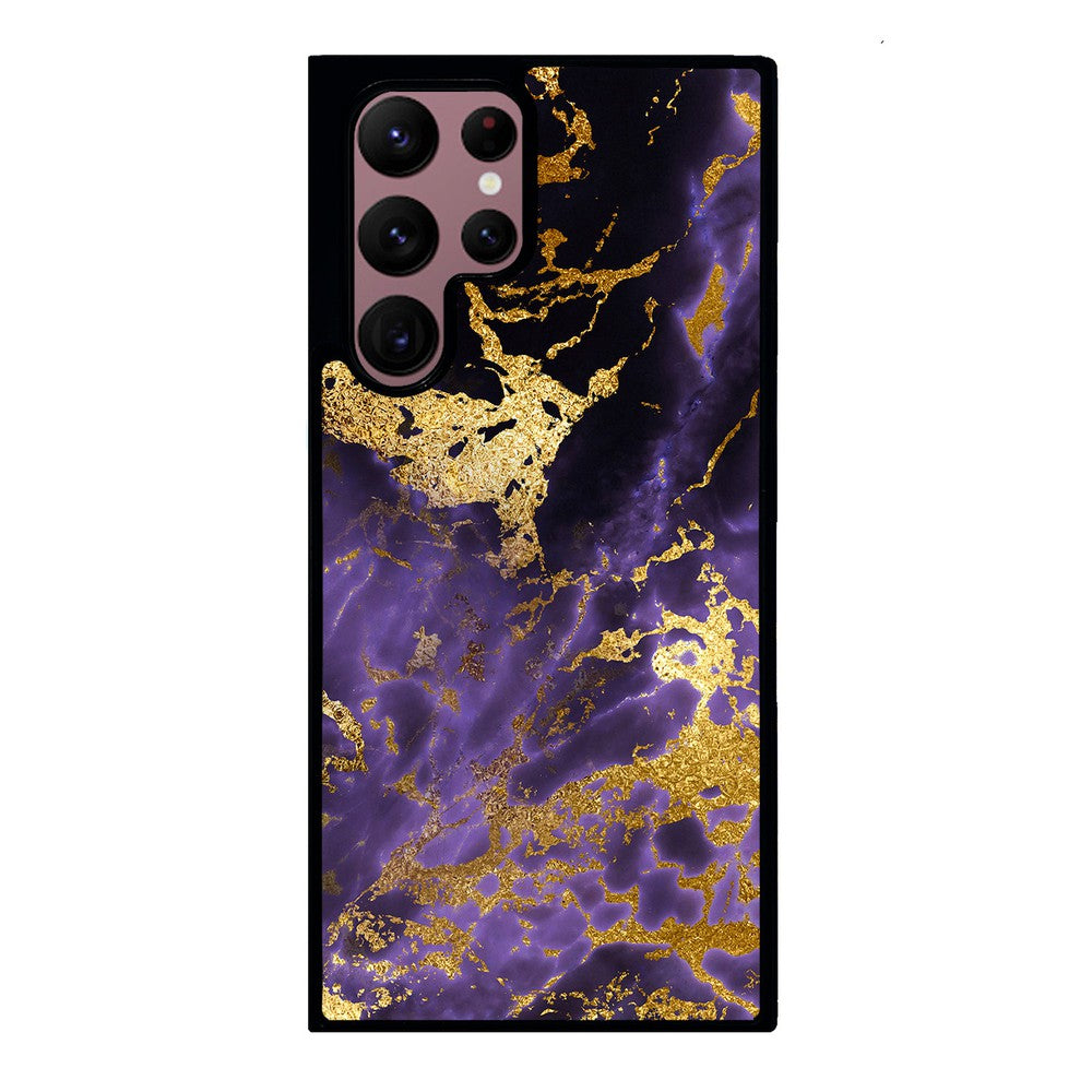 Purple and Gold Foil Marble | Samsung Phone Case