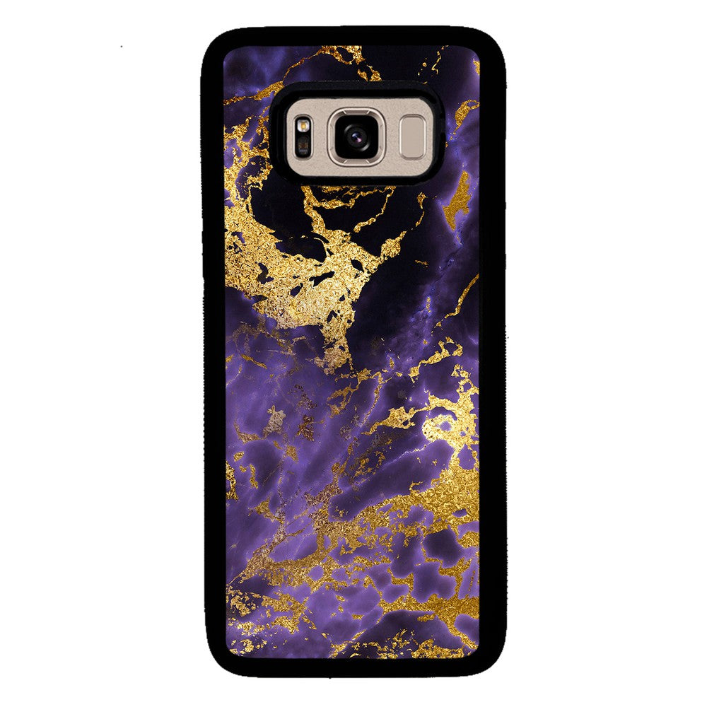 Purple and Gold Foil Marble | Samsung Phone Case