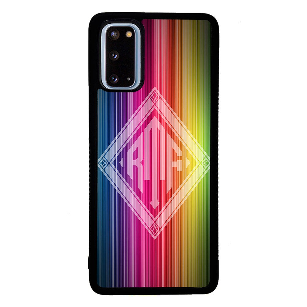 Rainbow Diamond Monogram | Samsung Phone Case