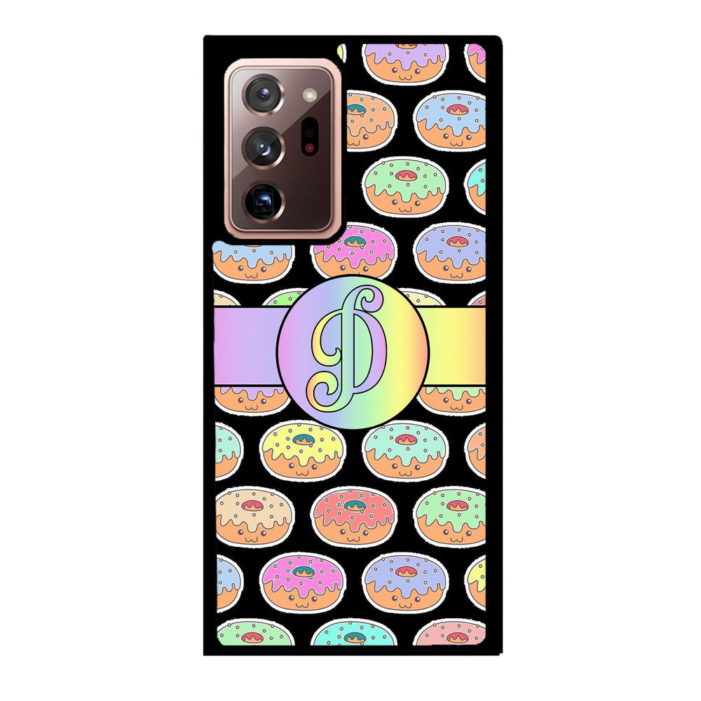 Rainbow Pastel Donuts Initial | Samsung Phone Case
