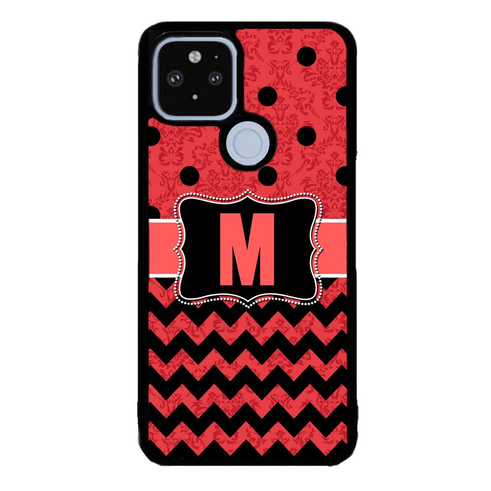 PolkaDot Chevron Damask Initial | Google Phone Case