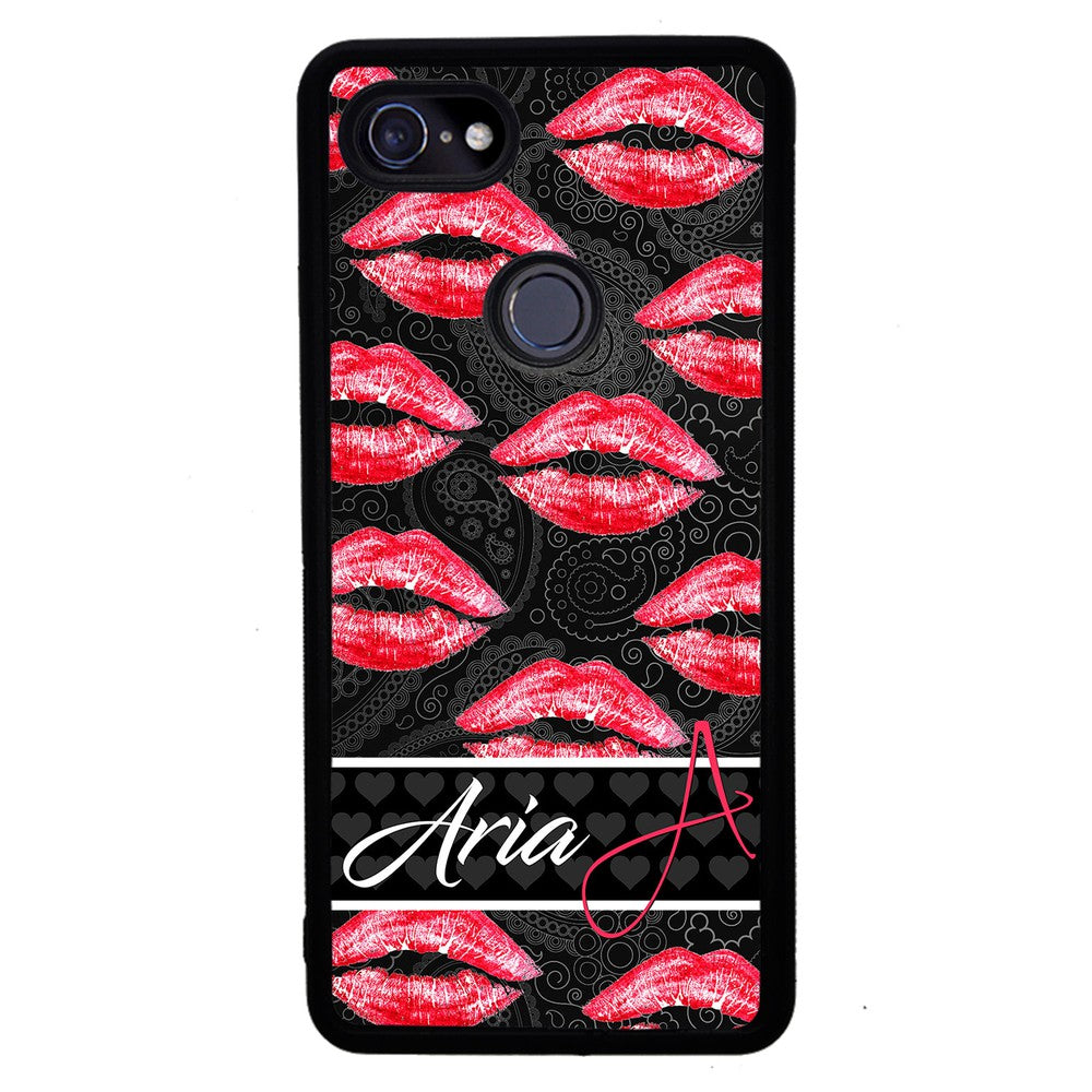 Red Lips French Pattern Personalized | Google Phone Case