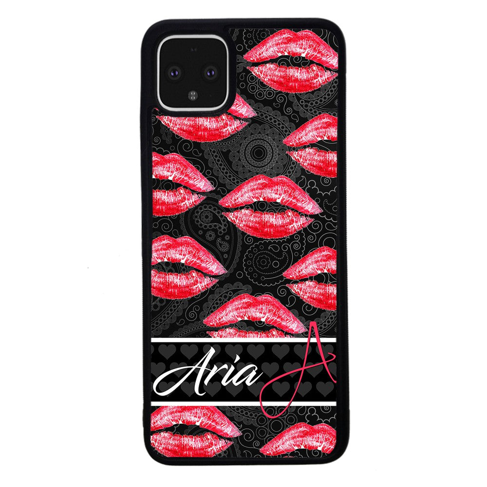 Red Lips French Pattern Personalized | Google Phone Case