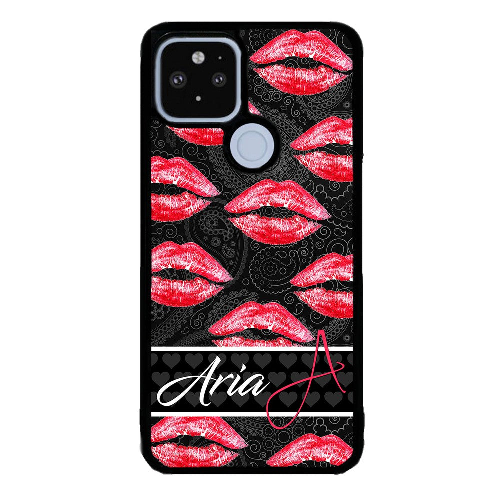 Red Lips French Pattern Personalized | Google Phone Case